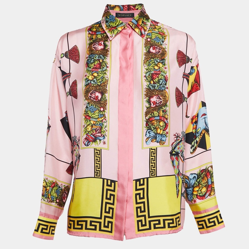 Versace Multicolor Graphic Men's Shirt